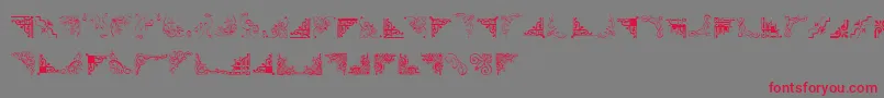 CornpopThree Font – Red Fonts on Gray Background