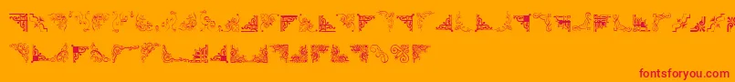 CornpopThree Font – Red Fonts on Orange Background