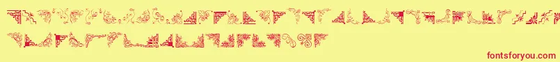 CornpopThree Font – Red Fonts on Yellow Background