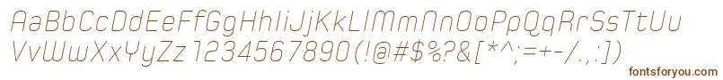 SpoonUltraLightItalic Font – Brown Fonts