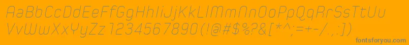 SpoonUltraLightItalic Font – Gray Fonts on Orange Background
