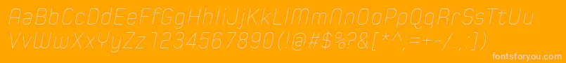 SpoonUltraLightItalic Font – Pink Fonts on Orange Background