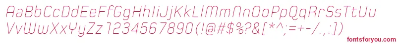SpoonUltraLightItalic Font – Red Fonts