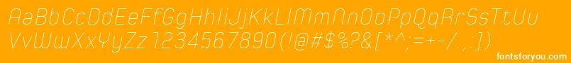 SpoonUltraLightItalic Font – White Fonts on Orange Background