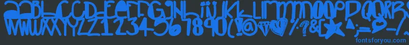 Creepers Font – Blue Fonts on Black Background