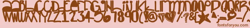 Creepers Font – Brown Fonts on Pink Background