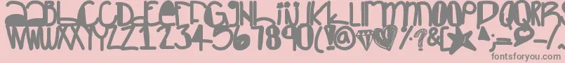 Creepers Font – Gray Fonts on Pink Background