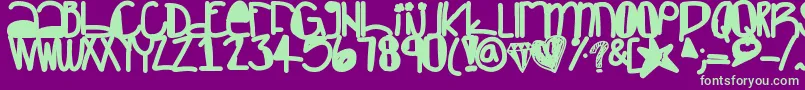 Creepers Font – Green Fonts on Purple Background