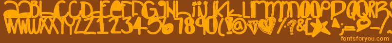 Creepers Font – Orange Fonts on Brown Background