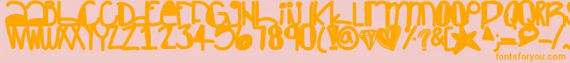 Creepers Font – Orange Fonts on Pink Background