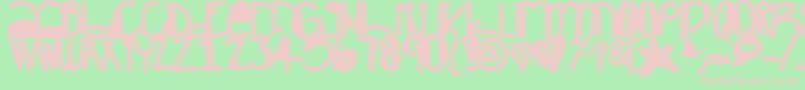 Creepers Font – Pink Fonts on Green Background