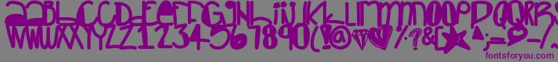 Creepers Font – Purple Fonts on Gray Background