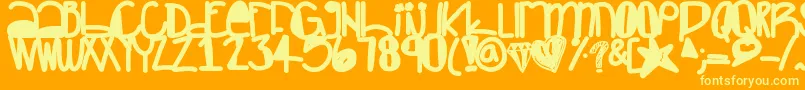 Creepers Font – Yellow Fonts on Orange Background
