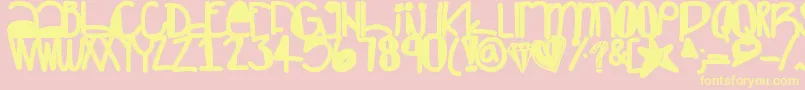 Creepers Font – Yellow Fonts on Pink Background