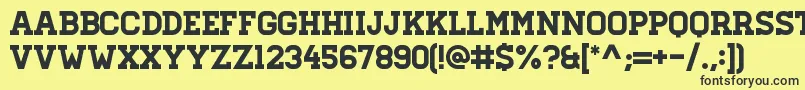 HomesteadRegular Font – Black Fonts on Yellow Background