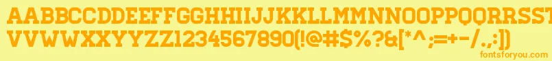 Police HomesteadRegular – polices orange sur fond jaune