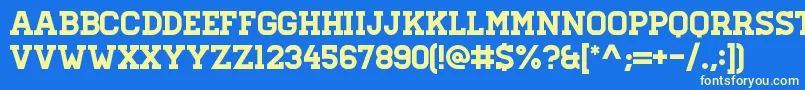 HomesteadRegular Font – Yellow Fonts on Blue Background