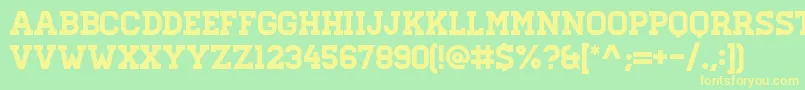 HomesteadRegular Font – Yellow Fonts on Green Background