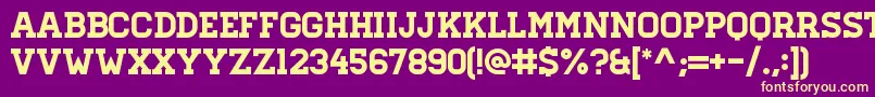 HomesteadRegular Font – Yellow Fonts on Purple Background