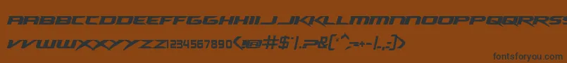 フォントNhlDucks – 黒い文字が茶色の背景にあります