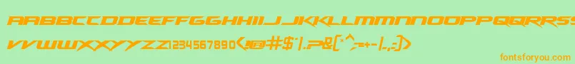NhlDucks Font – Orange Fonts on Green Background