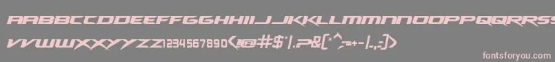 NhlDucks Font – Pink Fonts on Gray Background