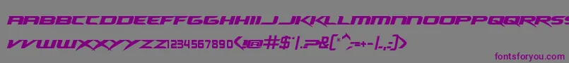 NhlDucks Font – Purple Fonts on Gray Background
