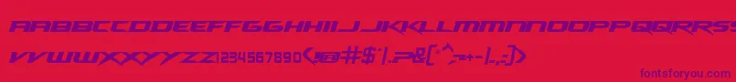 NhlDucks Font – Purple Fonts on Red Background