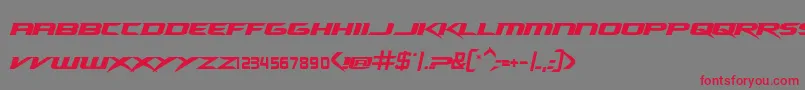 NhlDucks Font – Red Fonts on Gray Background