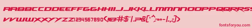 フォントNhlDucks – ピンクの背景に赤い文字