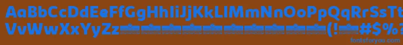 KabrioExtraboldTrial Font – Blue Fonts on Brown Background