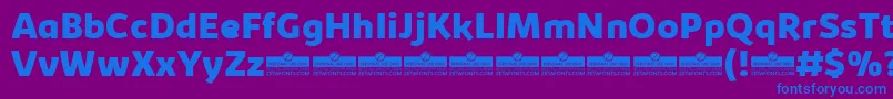 More about KabrioExtraboldTrial Font KabrioExtraboldTrial Font – Blue Fonts on Purple Background