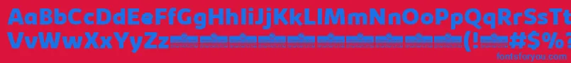 KabrioExtraboldTrial Font – Blue Fonts on Red Background