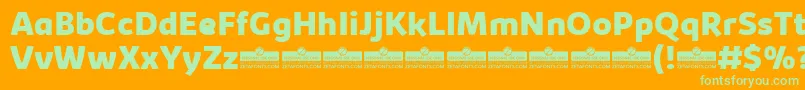 More about KabrioExtraboldTrial Font KabrioExtraboldTrial Font – Green Fonts on Orange Background