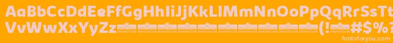 KabrioExtraboldTrial Font – Pink Fonts on Orange Background