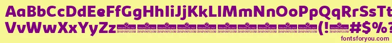 KabrioExtraboldTrial Font – Purple Fonts on Yellow Background