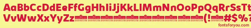 KabrioExtraboldTrial Font – Red Fonts on Yellow Background