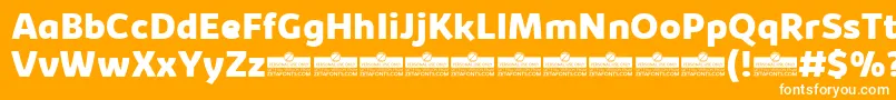 More about KabrioExtraboldTrial Font KabrioExtraboldTrial Font – White Fonts on Orange Background