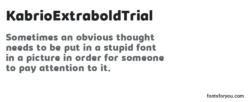 KabrioExtraboldTrial Font