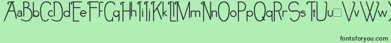 NoirEtBlanc Font – Black Fonts on Green Background
