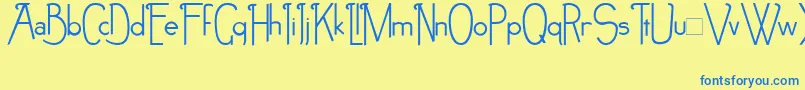 NoirEtBlanc Font – Blue Fonts on Yellow Background
