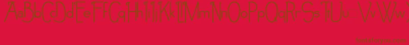 NoirEtBlanc Font – Brown Fonts on Red Background