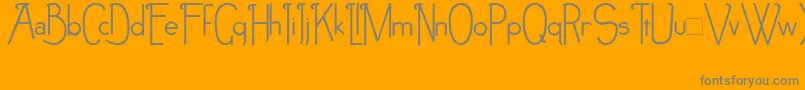NoirEtBlanc-Schriftart – Graue Schriften auf orangefarbenem Hintergrund