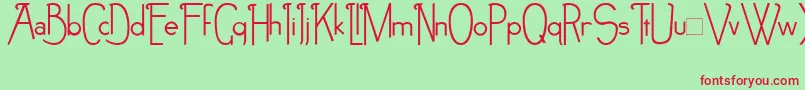 NoirEtBlanc Font – Red Fonts on Green Background