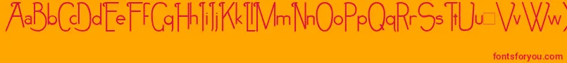 NoirEtBlanc Font – Red Fonts on Orange Background