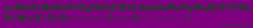 Bolddisplay19412k-fontti – mustat fontit violetilla taustalla