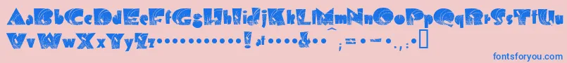 Bolddisplay19412k Font – Blue Fonts on Pink Background
