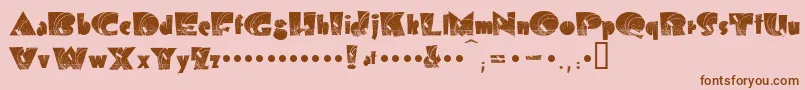 Lisätietoja Bolddisplay19412k-fontista Bolddisplay19412k-fontti – ruskeat fontit vaaleanpunaisella taustalla