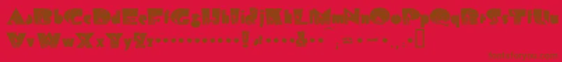 Bolddisplay19412k Font – Brown Fonts on Red Background