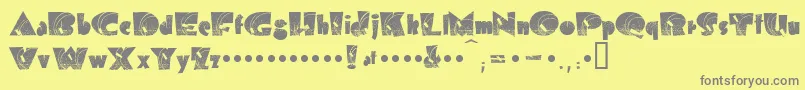 Więcej informacji o czcionce Bolddisplay19412k Czcionka Bolddisplay19412k – szare czcionki na żółtym tle